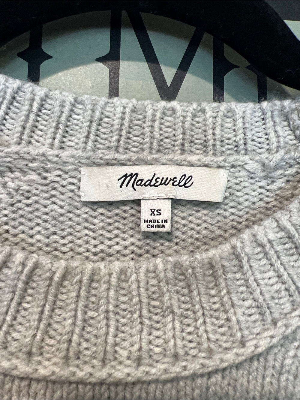 Madewell Light Gray Crewneck Sweater with Desert Motif - Picture 2 of 3